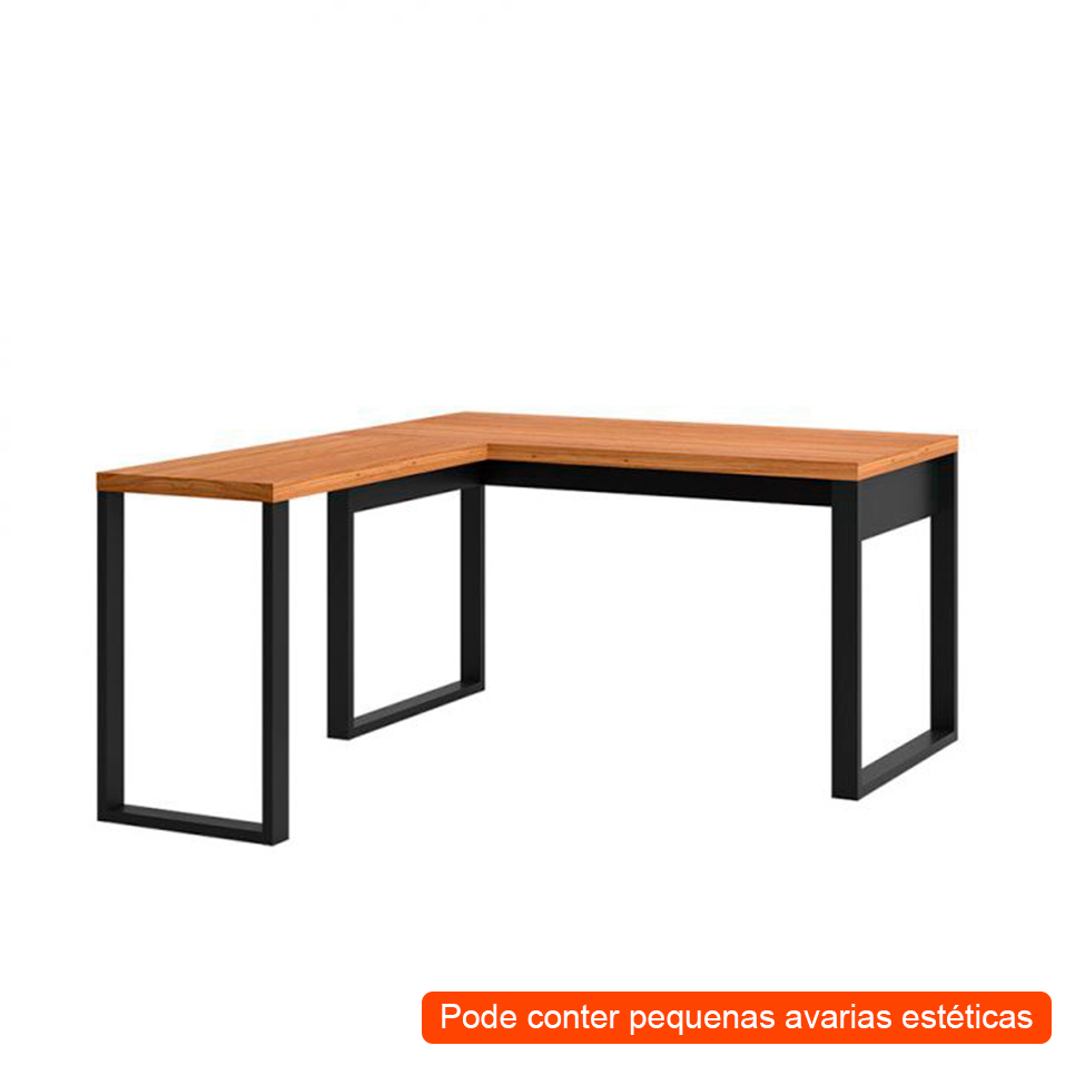 [OUTLET] Mesa de Escritório Anah Freijó e Preta
