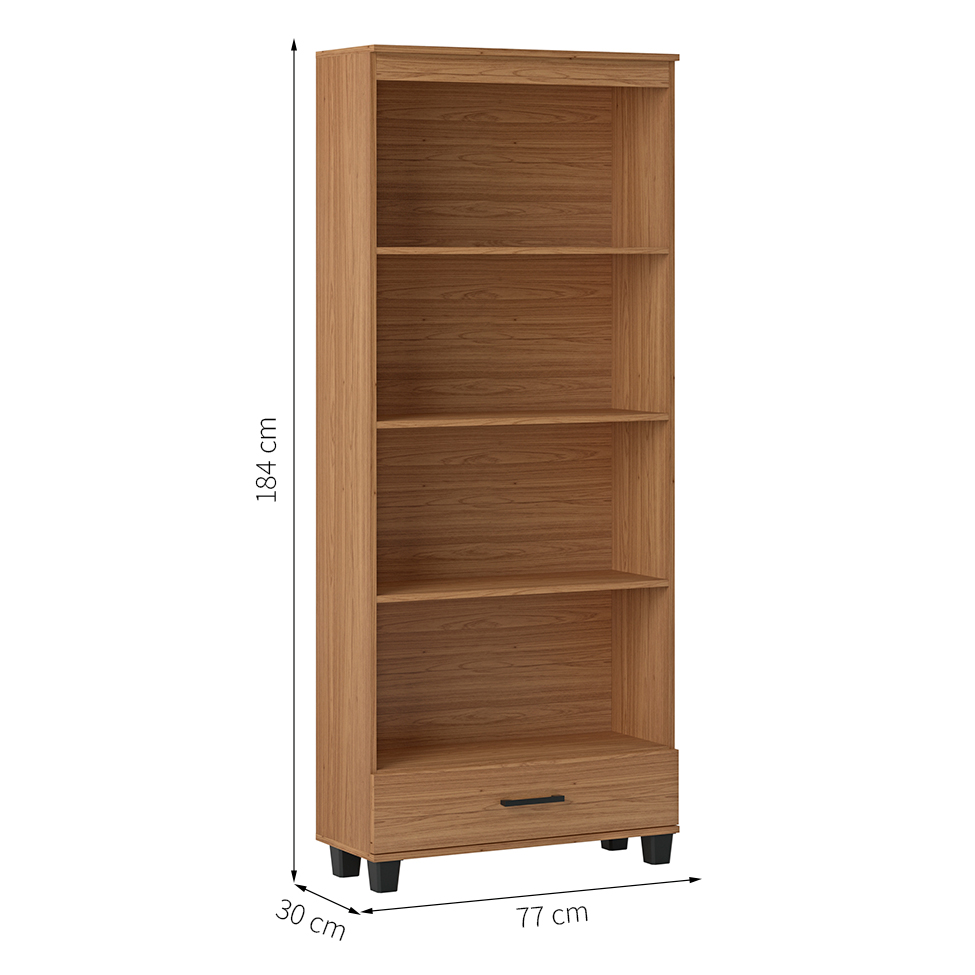 Estante Colmeia 1 GV Freijó 184x77 cm