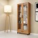 Estante Livreiro Alta 100% MDF Estilo Industrial 2 Portas C58 Freijó - Pradel
