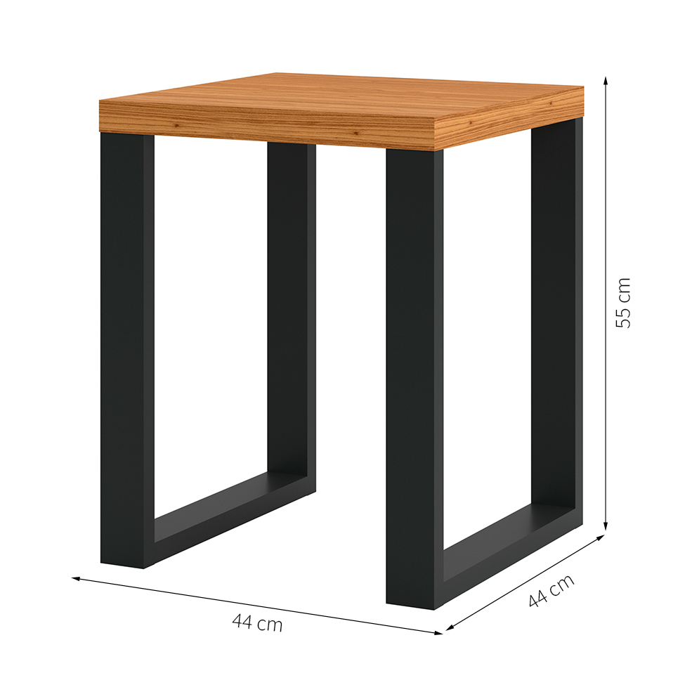Mesa Lateral Pernambuco Freijó e Preta 44 cm