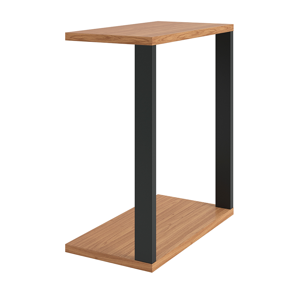 Mesa Lateral Pernambuco Freijó e Preta 60 cm