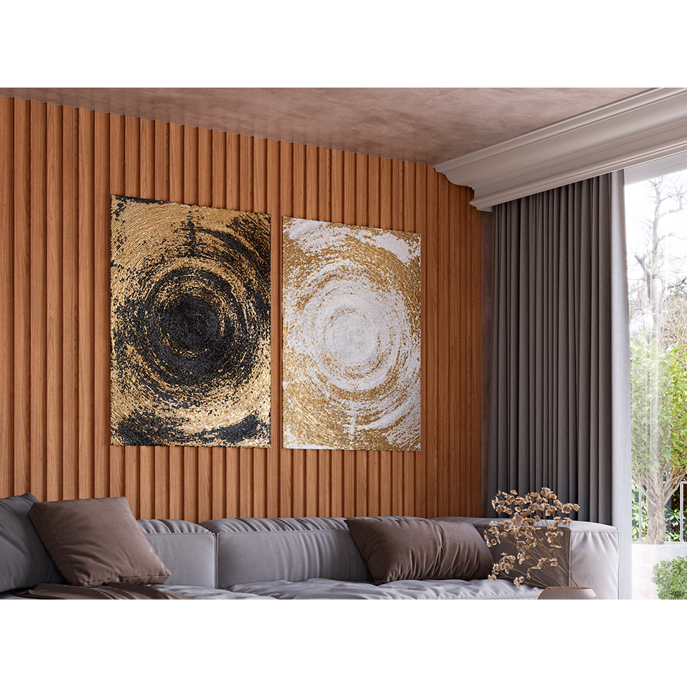 Painel Ripado Decorativo Paris 183x134 Freijó