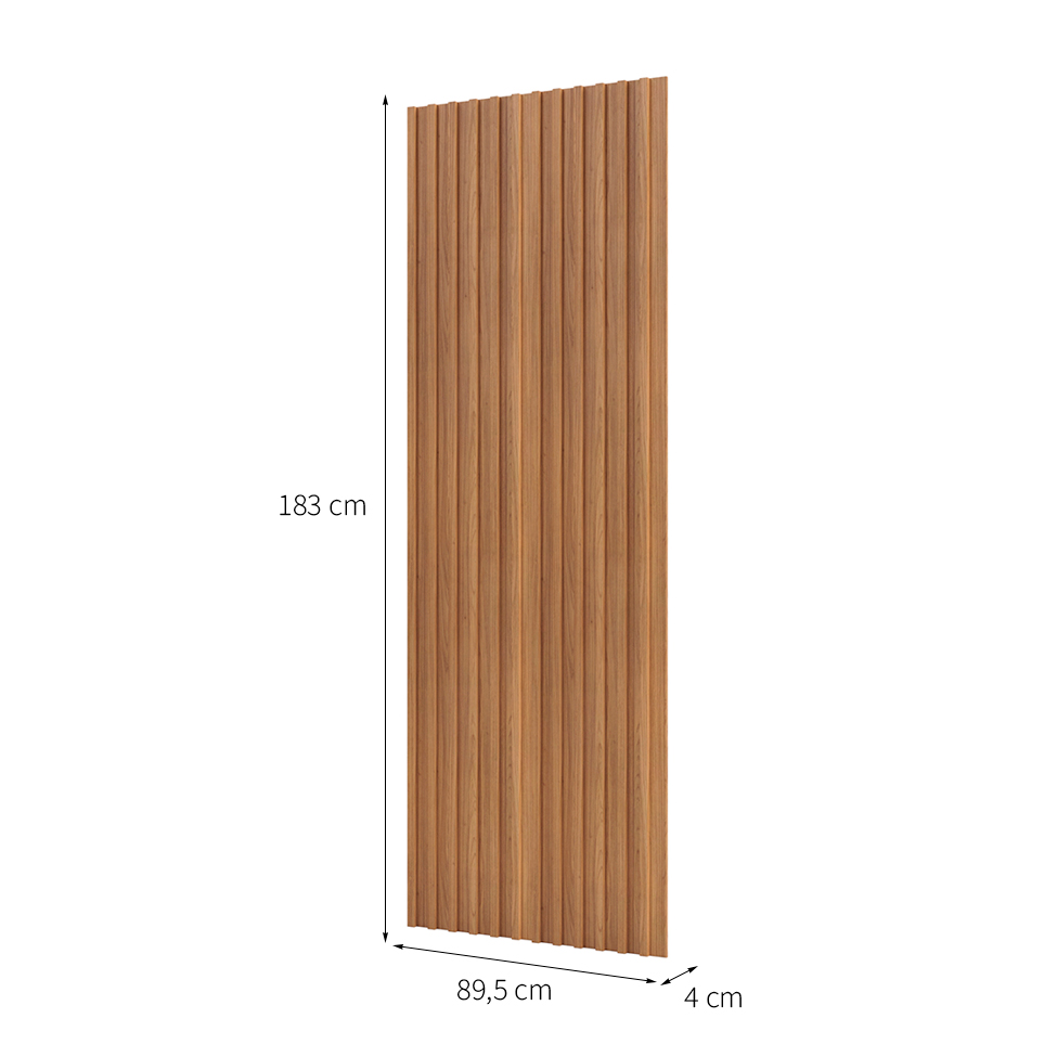 Painel Ripado Decorativo Paris 183x90 Freijó
