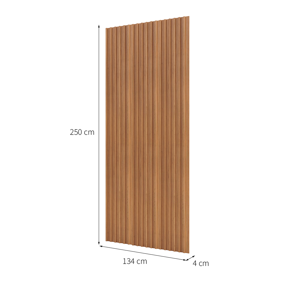 Painel Ripado Decorativo Paris 250x134 Freijó