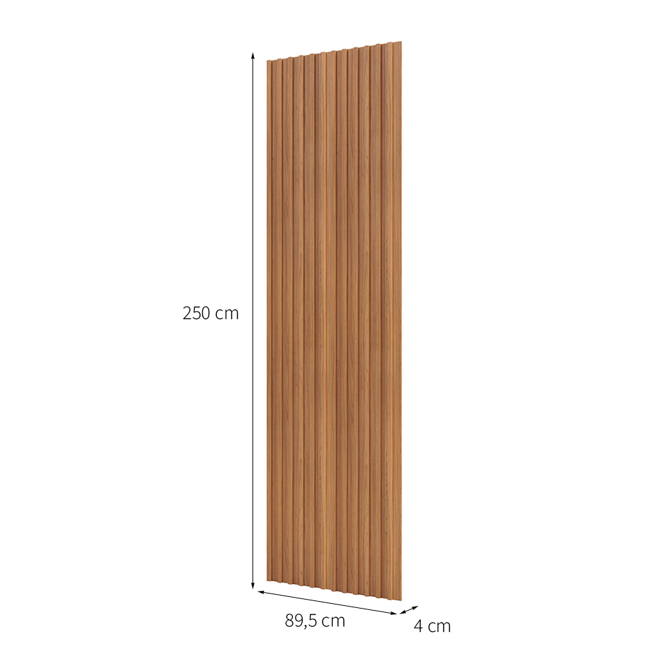 Painel Ripado Decorativo Paris 250x90 Freijó