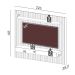 Painel para TV até 65 Polegadas Kira 2 GV Freijó e Off White 223 cm