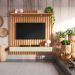Painel para TV até 65 Polegadas Kira com LED 2 GV Freijó e Off White 178 cm