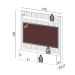 Painel para TV até 65 Polegadas Kira com LED 2 PT Freijó e Off White