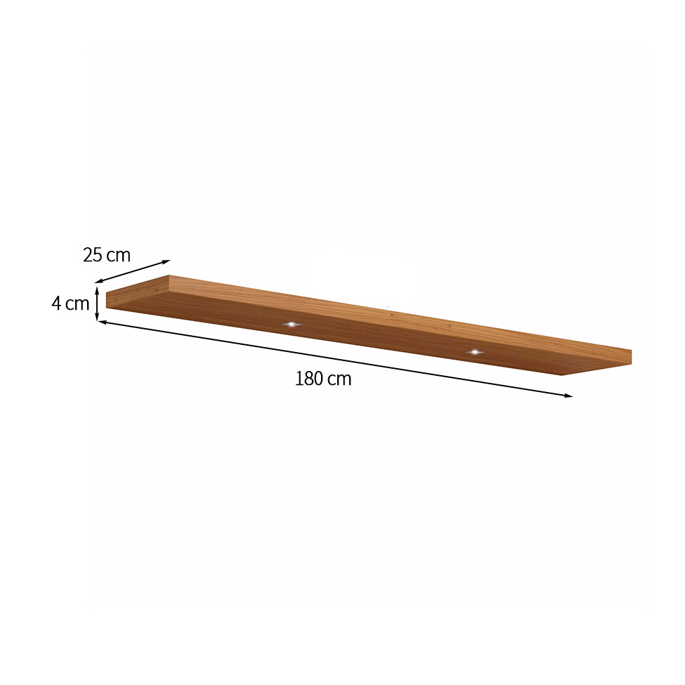 Prateleira Kira com LED Freijó 180 cm