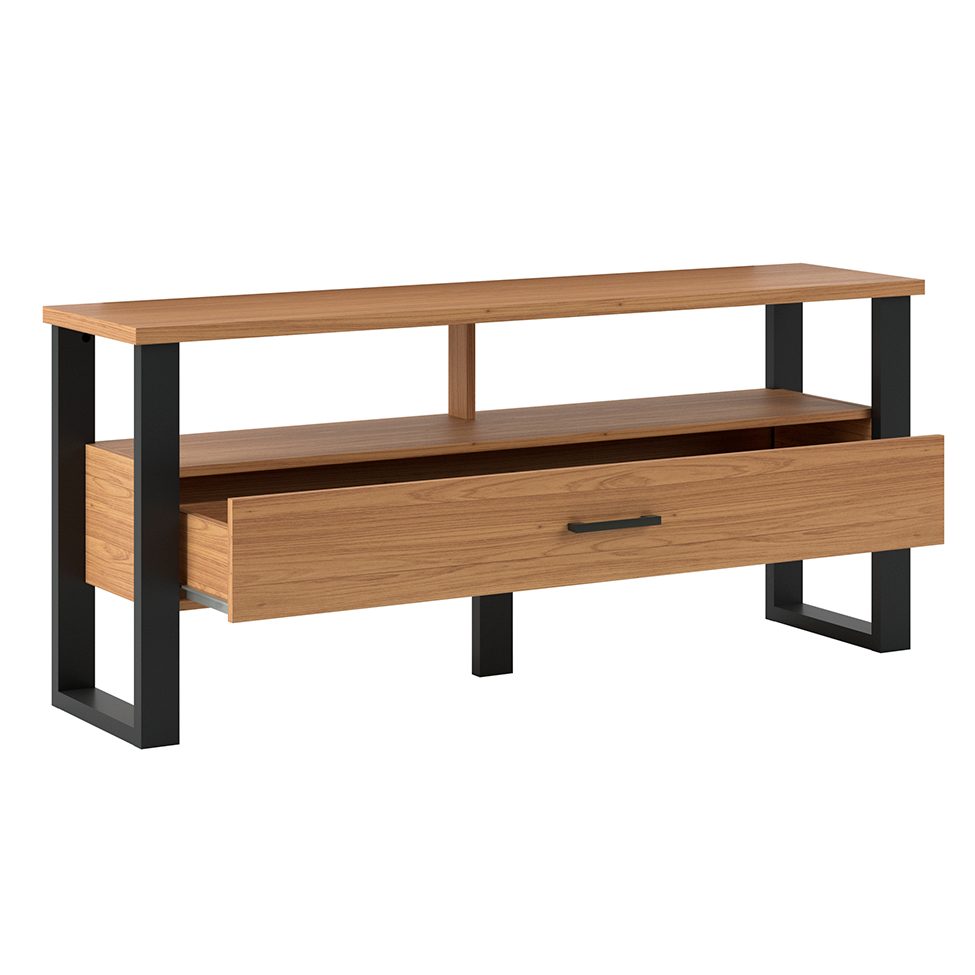 Rack Pernambuco 1 GV Freijó e Preto 140 cm