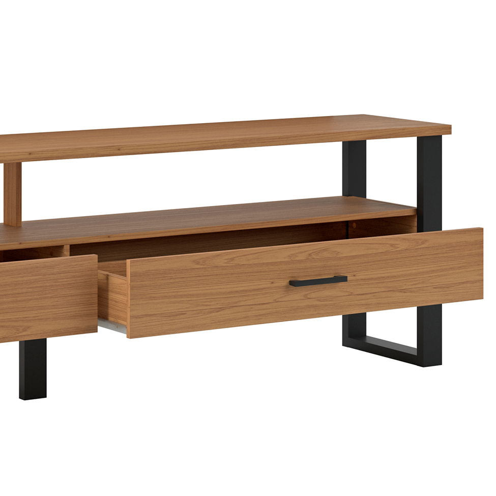 Rack Pernambuco 2 GV Freijó e Preto 220 cm