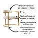Kit 02 Poltronas Ohio Linho Bege Estrutura Dourado