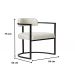 Kit 02 Poltronas Ohio Linho Marfim Estrutura Preto