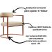 Poltronas Ohio Linho Bege Estrutura Bronze