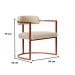 Poltronas Ohio Linho Bege Estrutura Bronze