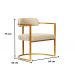 Poltronas Ohio Linho Bege Estrutura Dourado