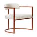 Poltronas Ohio Linho Marfim Estrutura Bronze