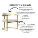 Poltronas Ohio Linho Marfim Estrutura Dourado