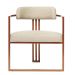 Poltronas Oregon Linho Bege Estrutura Bronze