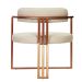 Poltronas Oregon Linho Bege Estrutura Bronze