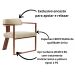 Poltronas Oregon Linho Bege Estrutura Bronze