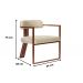 Poltronas Oregon Linho Bege Estrutura Bronze
