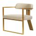 Poltronas Oregon Linho Bege Estrutura Dourado