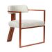 Poltronas Oregon Linho Marfim Estrutura Bronze
