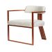 Poltronas Oregon Linho Marfim Estrutura Bronze