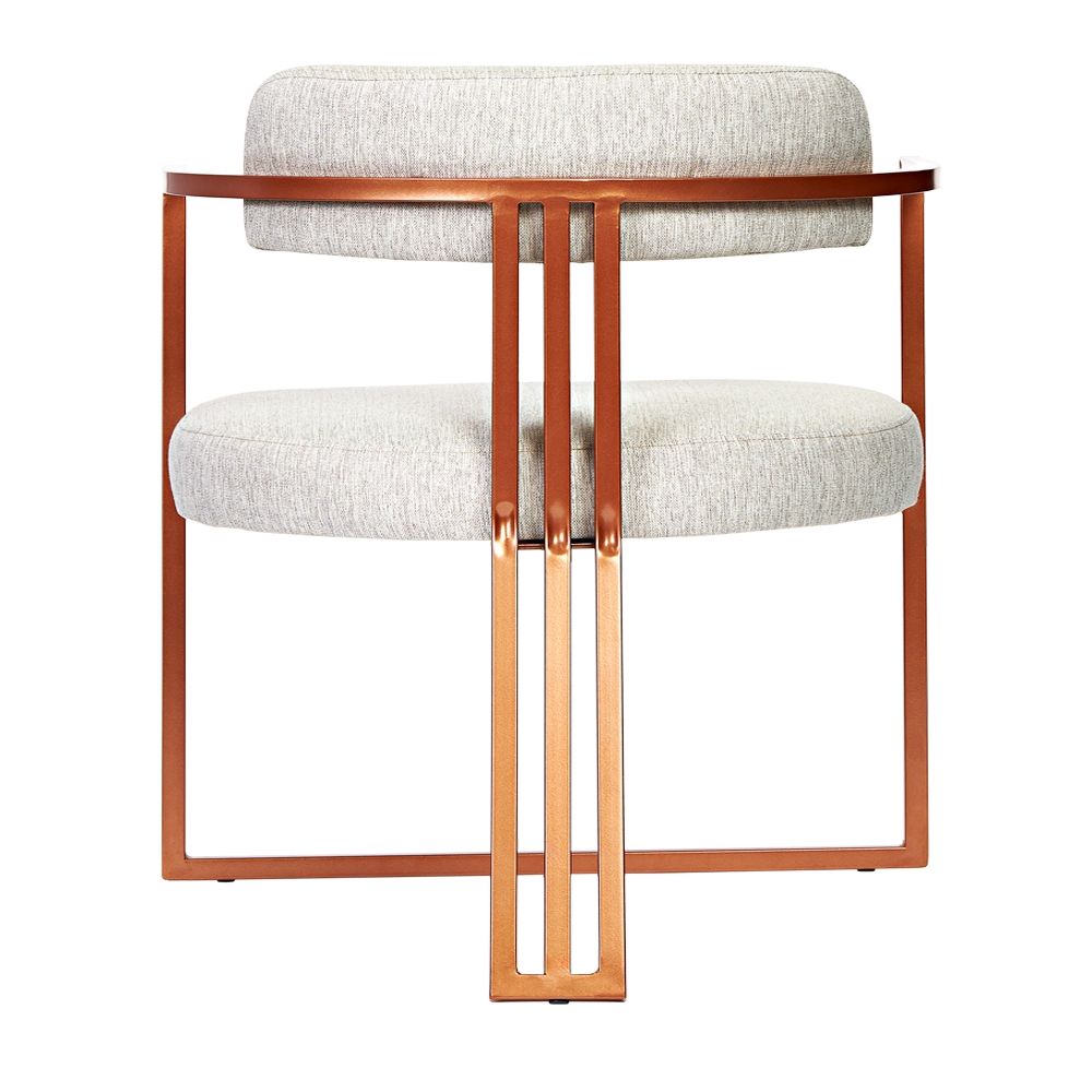 Poltronas Oregon Linho Marfim Estrutura Bronze