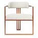 Poltronas Oregon Linho Marfim Estrutura Bronze