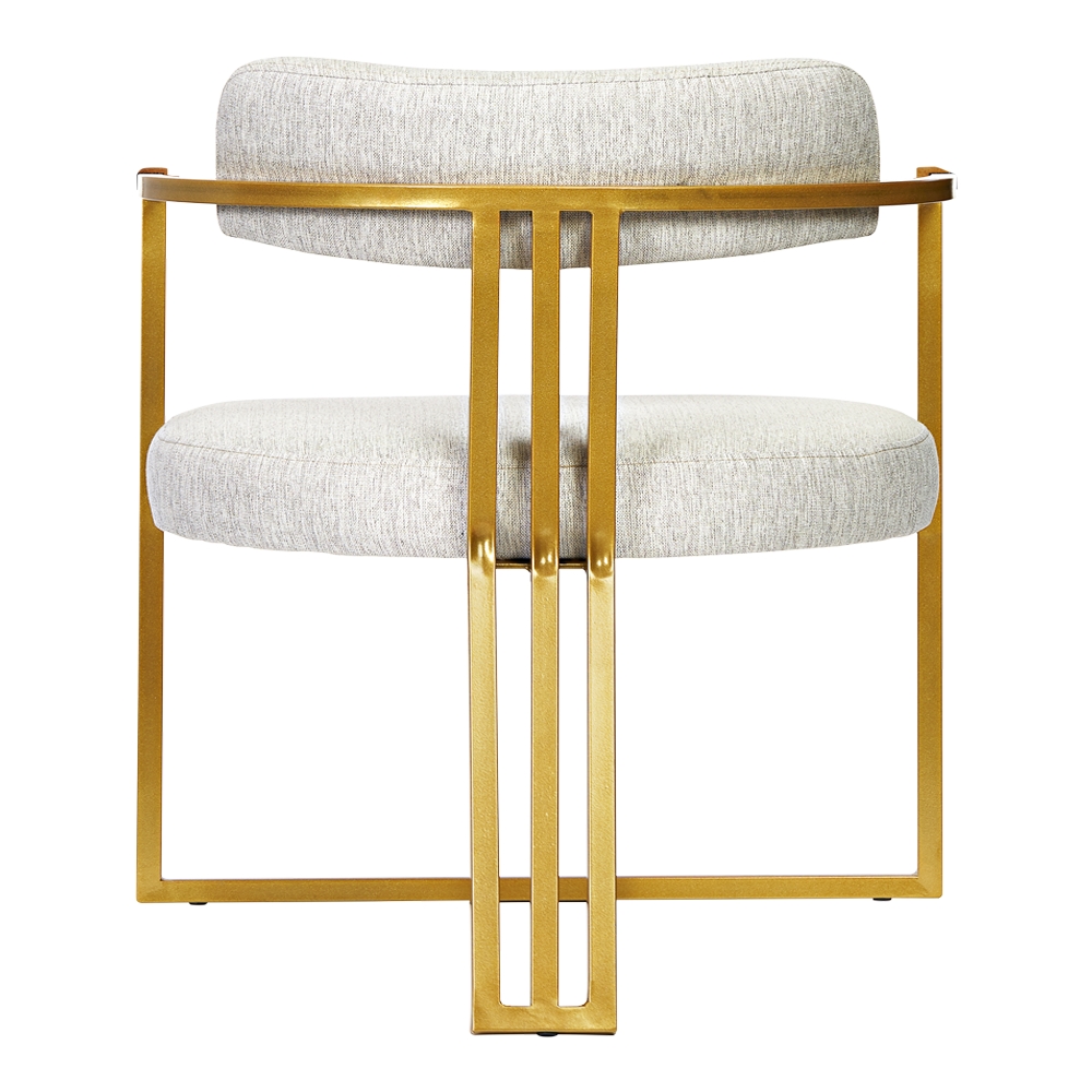 Poltronas Oregon Linho Marfim Estrutura Dourado