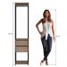 Closet Modulado 40x45x183cm 3 Prateleiras 2 Gavetas 1 Cabideiro ProDecor em MDP Montana e Preto
