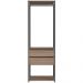 Closet Modulado 60x45x183cm 3 Prateleiras 2 Gavetas 1 Cabideiro ProDecor em MDP Montana e Preto
