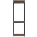 Closet Modulado 60x45x183cm com 3 Prateleiras e 2 Cabideiros ProDecor em MDP Montana e Preto