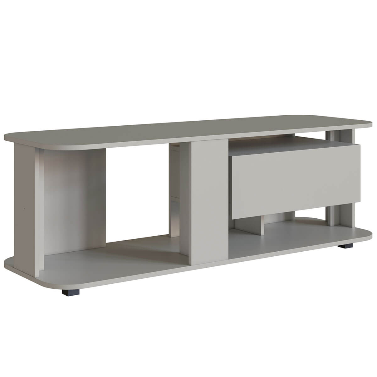 Estante Baixa Rack Tv até 55" 135x45x47cm Gaveta Iluminação Led RGB RA0136 Arenas