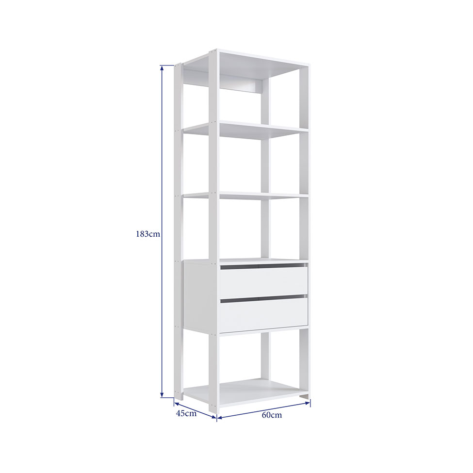 Estante Belga 2 GV Branca 60 cm