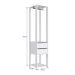 Estante Belga 2 GV com Cabideiro Branca 40 cm