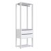 Estante Belga 2 GV com Cabideiro Branca 60 cm