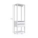 Estante Belga 2 GV com Cabideiro Branca 60 cm