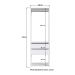 Estante Belga 2 GV com Cabideiro Branca 60 cm
