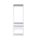 Estante Belga 2 GV com Cabideiro Branca 60 cm