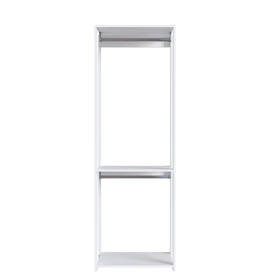Estante Belga com Cabideiro Branca 60 cm