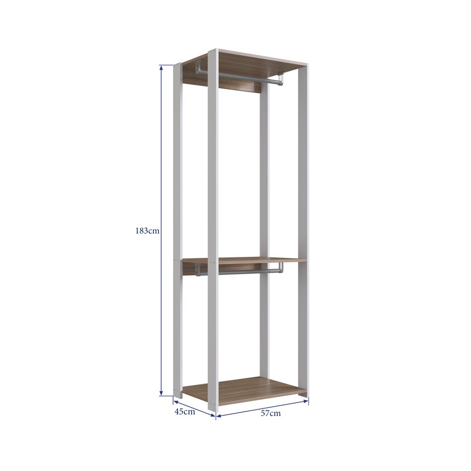 Estante Com Cabideiro Linha Closet