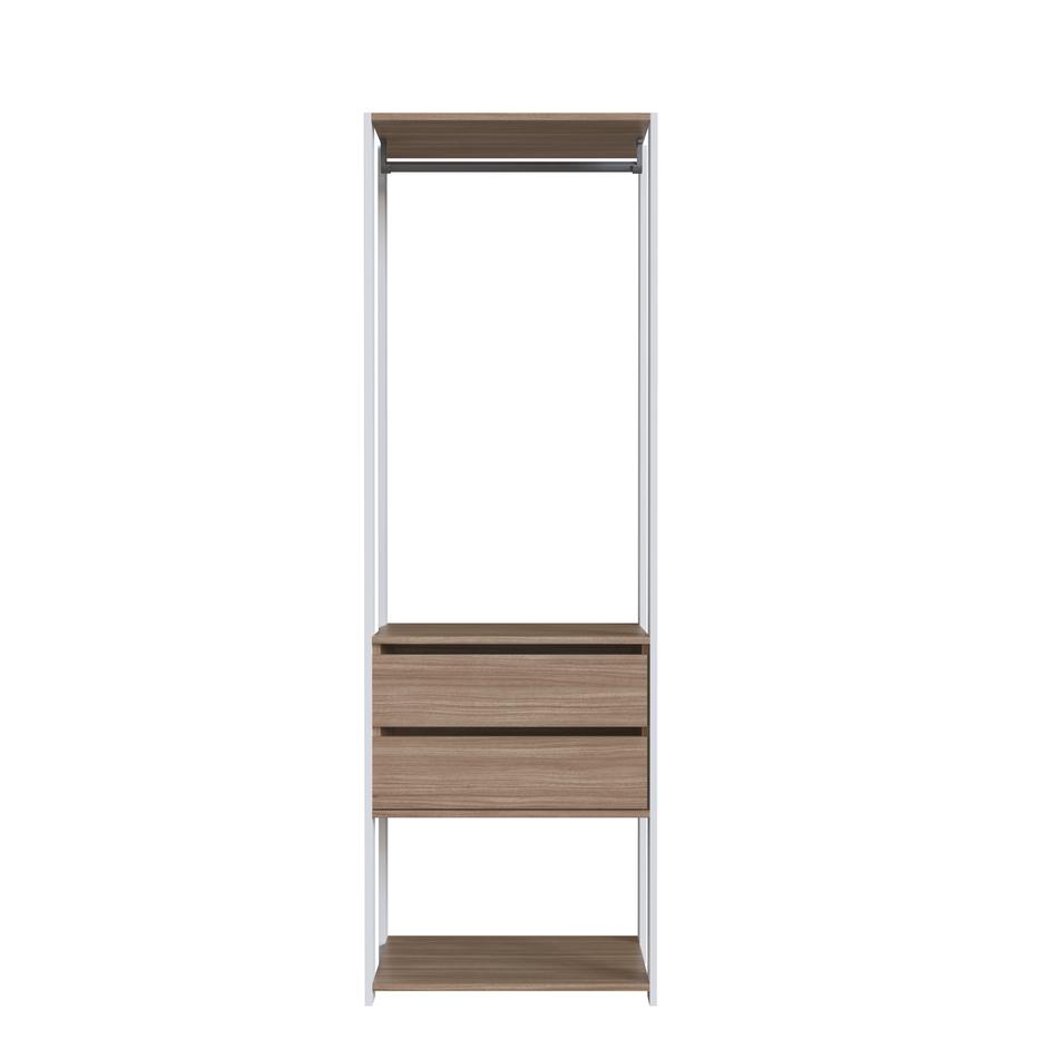 Estante Com Gavetas E Cabideiro Linha Closet