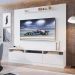 Estante Home Painel para TV de 50” com 3 Portas 3 Nichos e 1 Prateleira ProDecor Branco