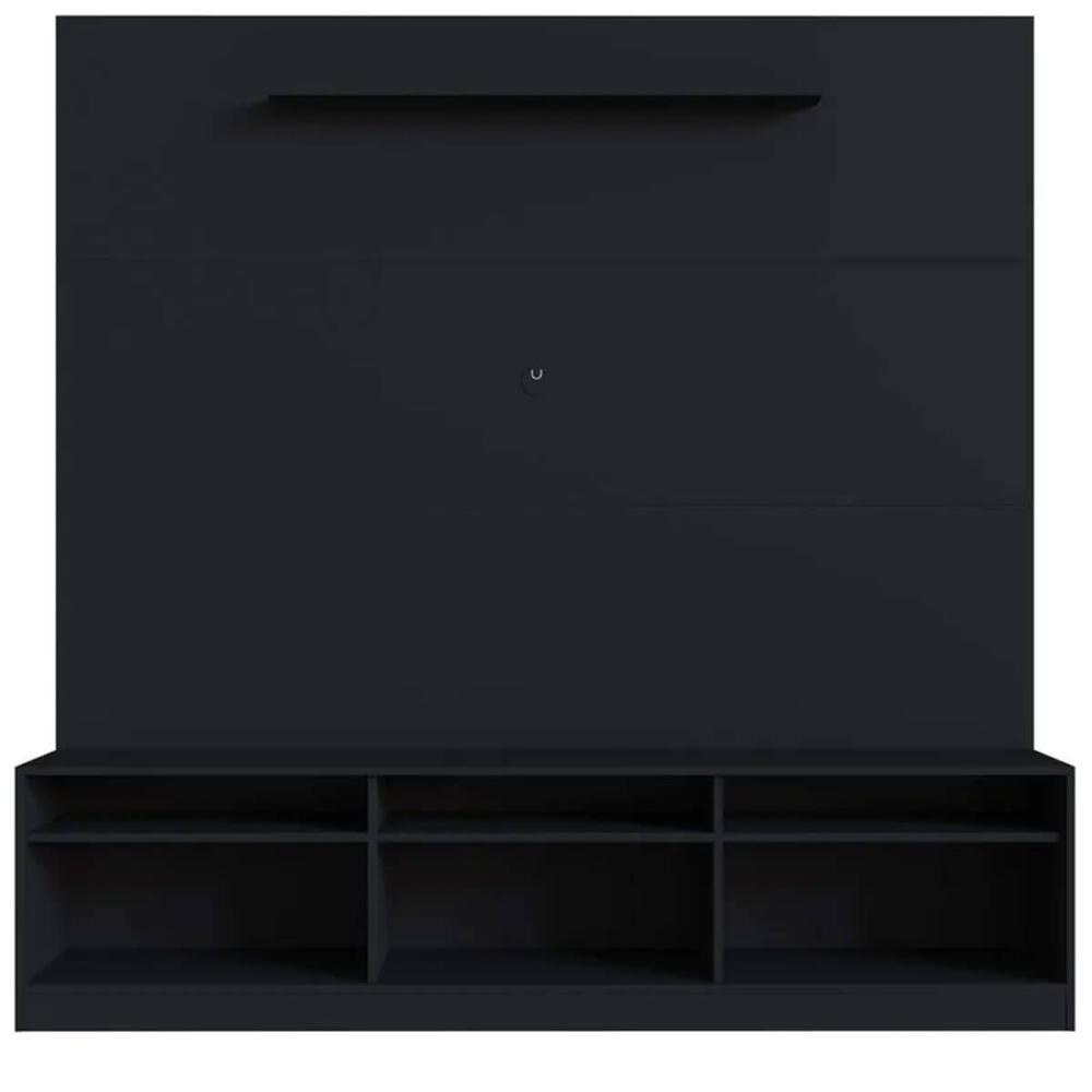 Estante Home Rack com Painel para TV 180cm com 3 Portas e Prateleira ProDecor Preto
