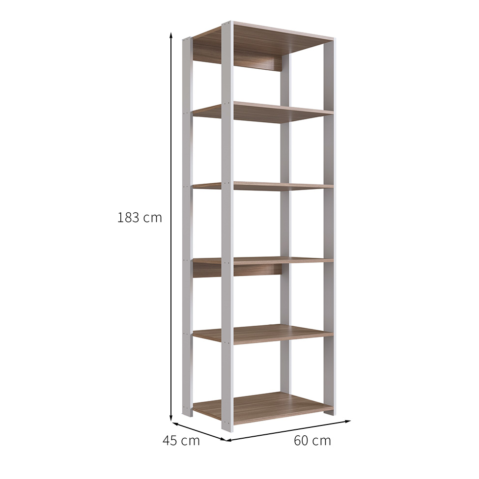 Estante Merlin Branca 183x60 cm