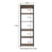 Estante Merlin Preta 183x60 cm