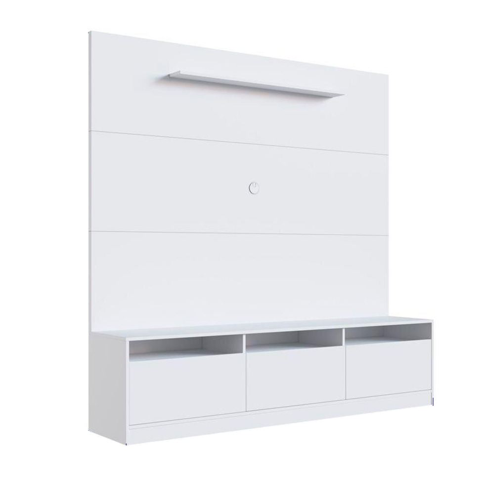 Estante para Home Theater e TV até 50 Polegadas Merlin 3 PT Branca